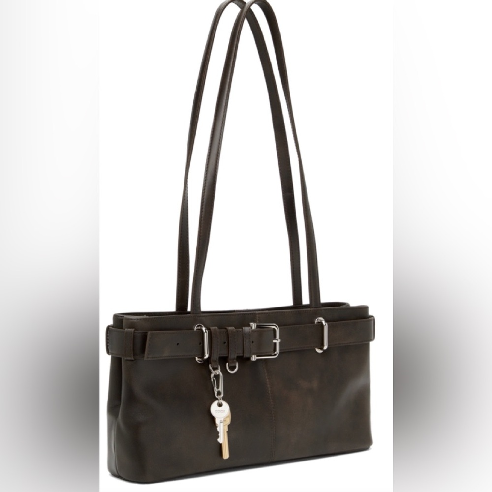 NWT Osoi Classic Leather Shoulder Bag in Stain Brown